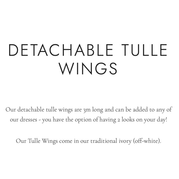 Detachable Wedding Dress Tulle Wings - Designed by 'Made With Love' Bridal - Picture 6 of 6